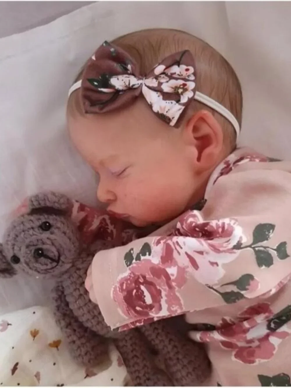 20 Inch Reborn Baby Girl Doll Lifelike Weighted Sleeping Hand Painted Hair